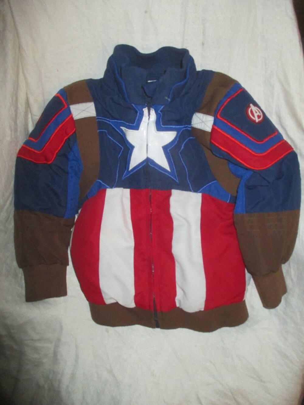 Disney Captain America Marvel Avengers Bomber Jacket Coat Boys Size 4